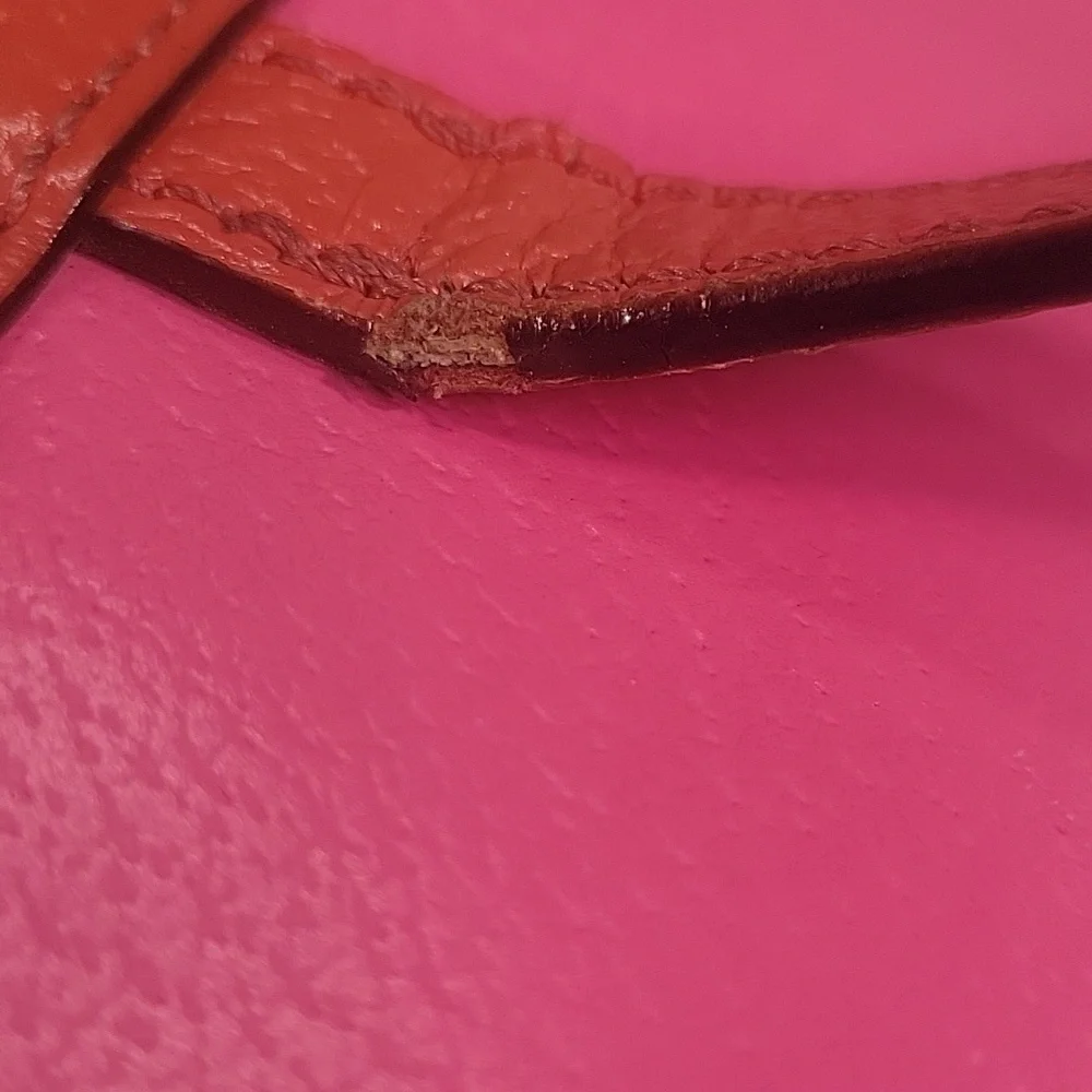 Kate Spade Pink and Orange Leather Satchel Crossbody Bag